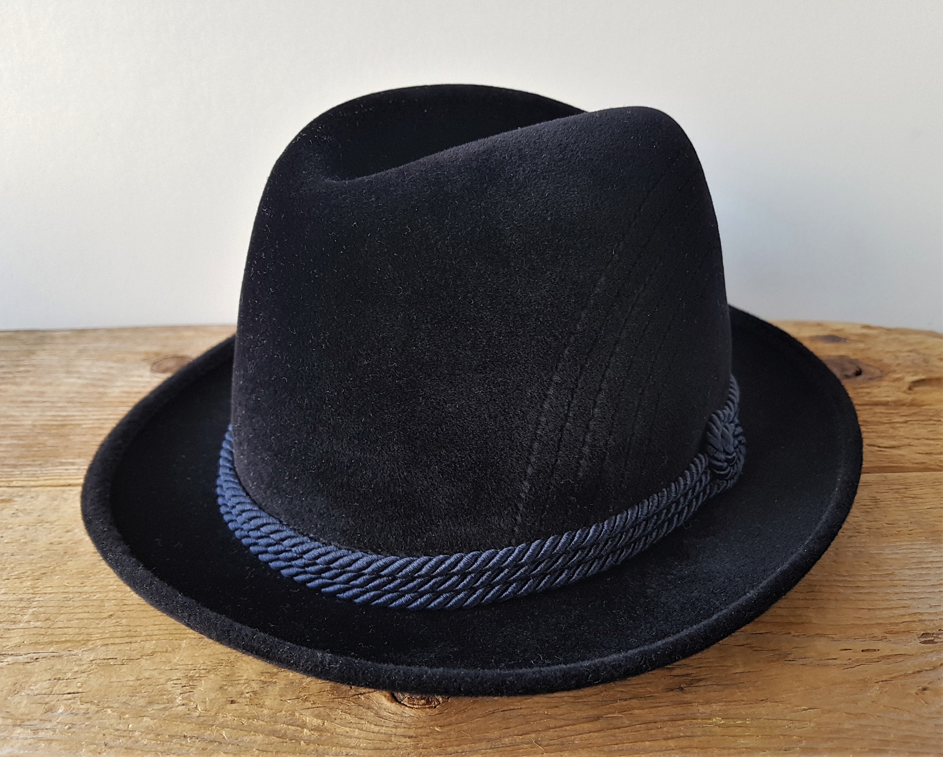 帽子 50s Vintage Borsalino SAVOY 7 1/4 58cm Vintage Borsalino Brown Fedora Hat Mens Size Large 7 1/4