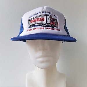 FRIESEN BROS Ltd Vintage Vollschaum Trucker-Hut Tankstellen-Baseballmütze Bestickte Semi Truck 2-Ton-Ballcap