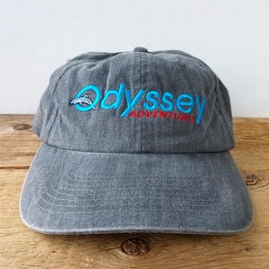 Vintage ODYSSEY Adventures Truk Lagoon Diving Cruise Hat - Unstructured Brushed Washed Out Cotton Strapback Baseball Dad Cap - Wreck Divers