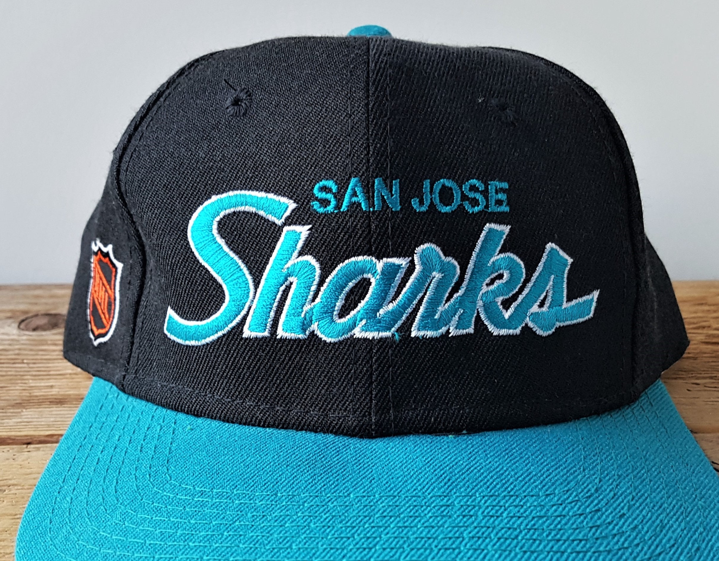 Vintage 80s 90s San Jose Sharks NHL Hockey Starter Snapback Hat Cap Grunge  Surf