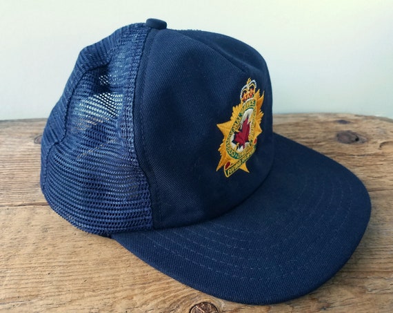 Vintage CORRECTIONAL SERVICE of CANADA Uniform Officer Cap - Navy Mesh Trucker Snapback Hat Canadian Corrections Penitentiary Guard Ballcap View 3