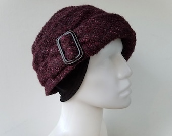 Lillie & Cohoe Dark Brown Wool Hat with Velvet Band Canadian made hat - Lillie & Cohoe main image 4