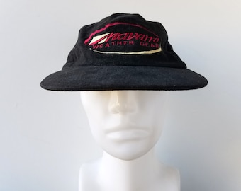 Czapka bejsbolówka NAVARRO Weather Gear z lat 90. z paskiem ze skóry z tyłu i nieusztywnioną bawełną