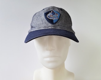 Boné de tweed com alça traseira Vancouver CANUCKS Sports Specialties dos anos 90, boné oficial de hóquei da NHL, coleção Center Ice West Coast Express