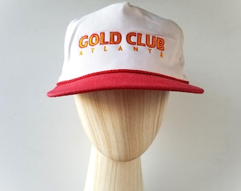 Vintage 90s GOLD CLUB ATLANTA Strip Club Rare Snapback Hat -'Now Closed' Defunct Former No 1 American Gentlemen's Club Souvenir Baseball Cap