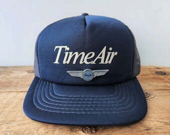 ヴィンテージ 80年代 USエア トラッカーキャップ ブルー 調節可能