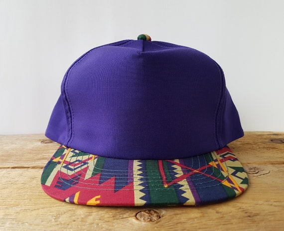 Vintage Southwest Purple Aztec Bill Blank Snapback Hat Youngan Baseball Cap Minimal Plain Surfing Fresh Prince Fullback Deadstock Ballcap