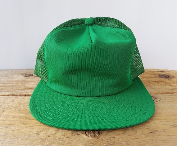 Vintage 70s 80s AJD Green Mesh Blank Trucker Hat Made in USA | Etsy