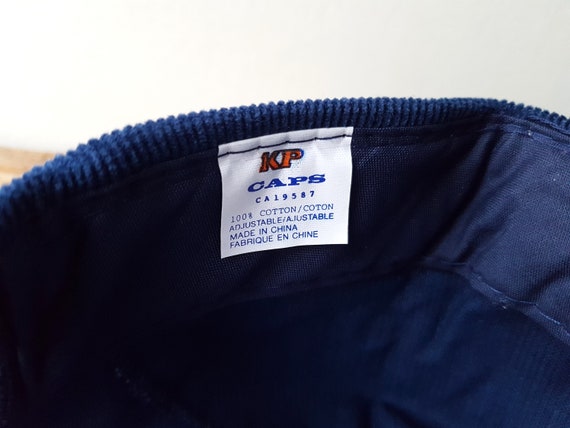 Vintage 5 Panel Navy Blue Corduroy Snapback Hat - Blank Cadet 