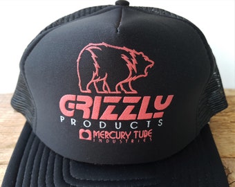 【訳あり品】【80s】GRIZZLY BEER トラッカーキャップ　ヴィンテージ