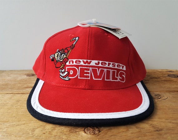 Vintage 90s New Jersey Devils Fitted 7 1/8 the Game Hat 
