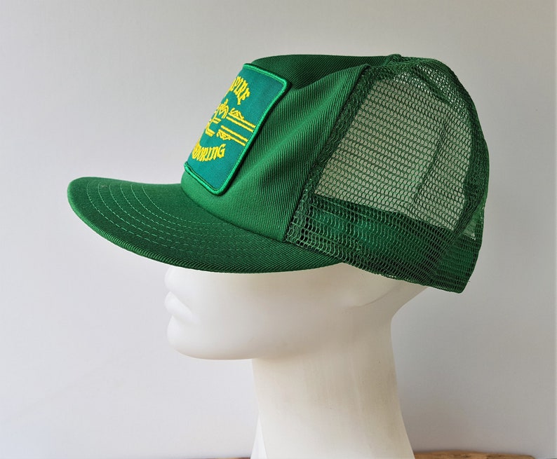 Vintage 80s EMPIRE STEVEDORING Trucker Hat Green Mesh Snapback Etsy