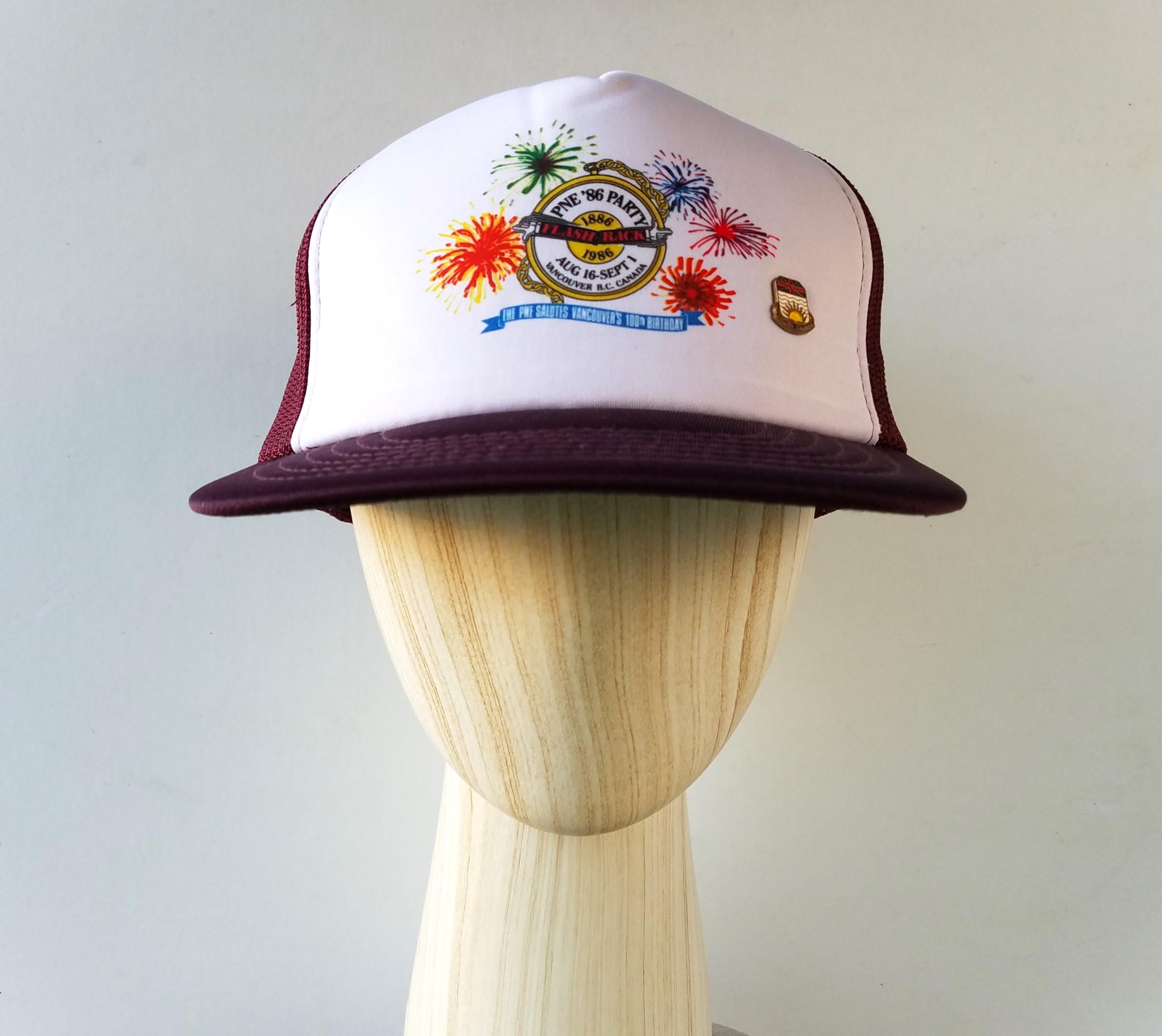 Vintage 80s PNE '86 Flash Back Party Trucker Snapback Hat - 1986