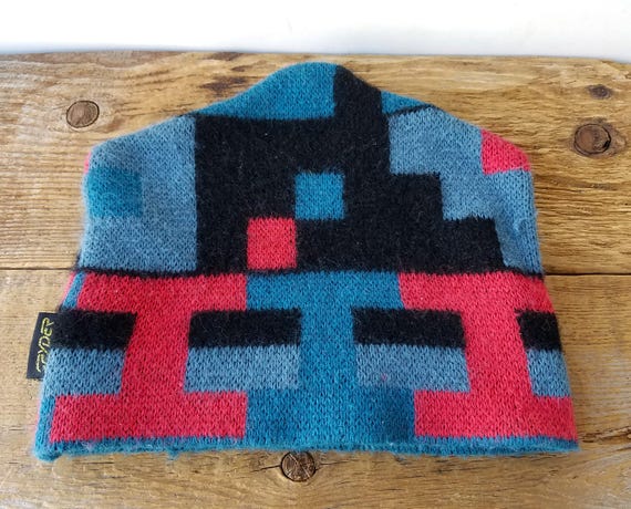 Vintage 90s SPYDER Ski Apparel Beanie Toque Hat - Abstract  display picture 2