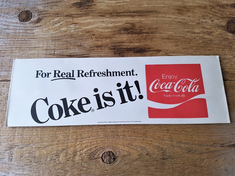 Vintage 80s Soda Fountain Jerk Paper Hat Coca Cola 1982 Classy Cap Uniform Advertising Made in USA Lin-N-Look Adjustable Size COKE is it