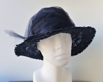 Vintage Linda Original Union Made Brown Straw and Lace Dress  display picture 1