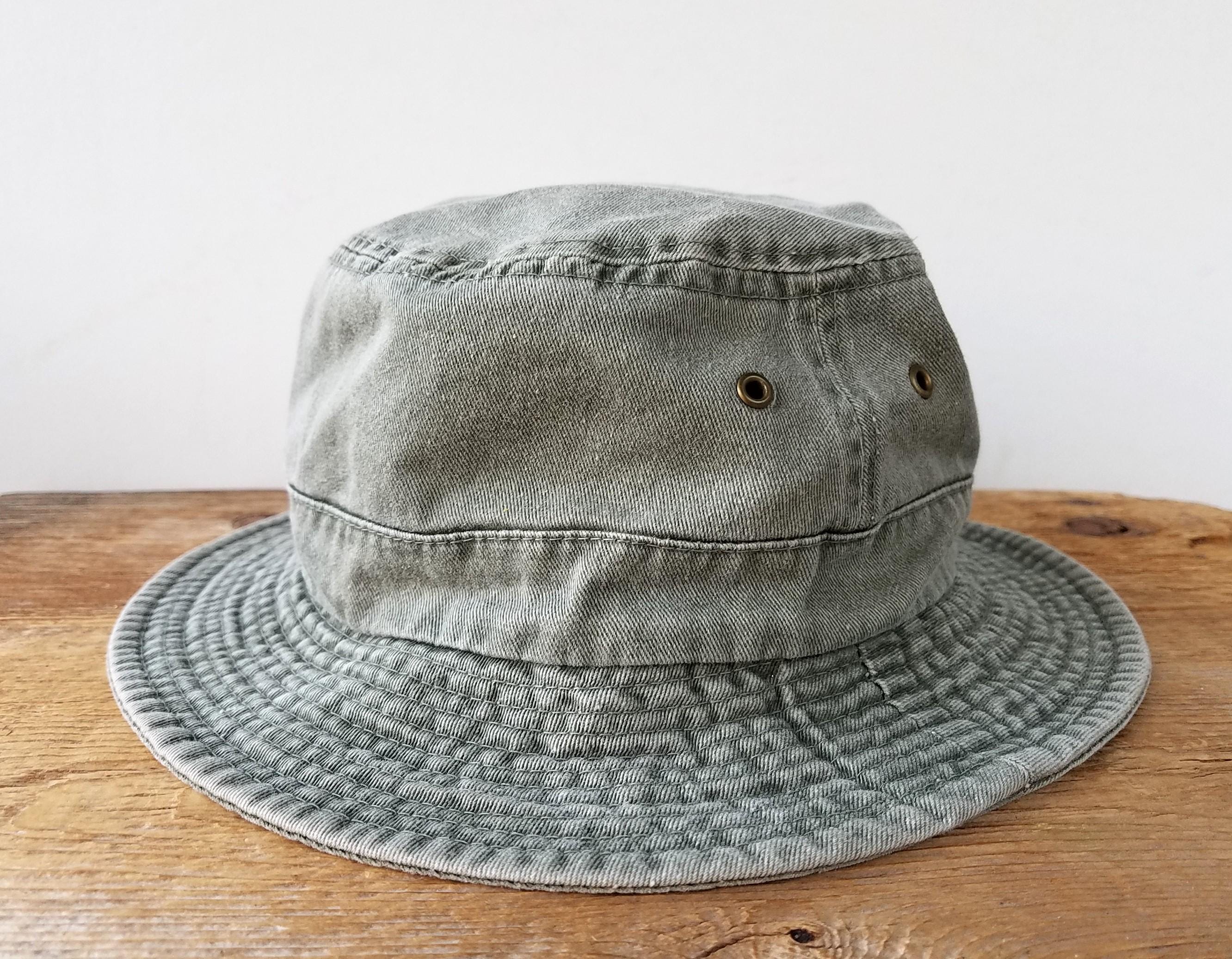 Vintage Washed Distressed Bucket Hat Cotton Unisex Packable Foldable Canvas Washed Cotton Bucket Hat with Detachable Strings  main image 2