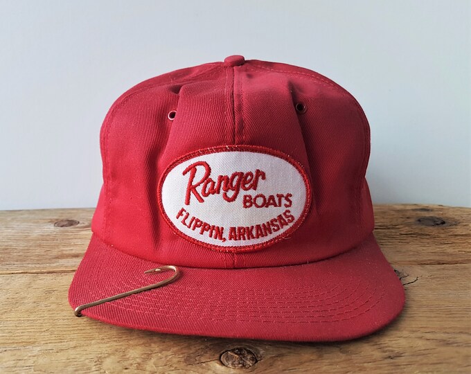 Vintage 80s RANGER BOATS Flippin, Arkansas Trucker Hat K Brand USA Fish