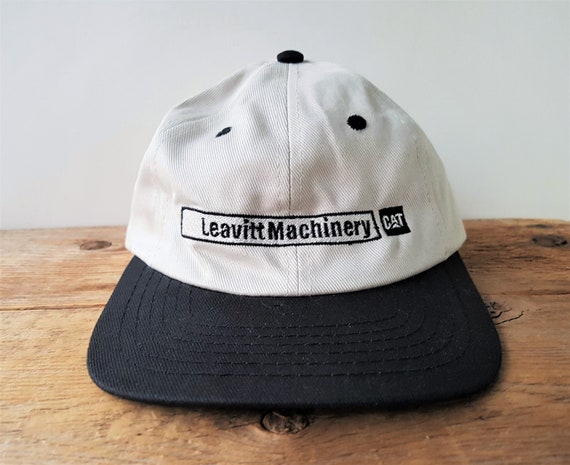 Vintage Leavitt Machinery CAT Strapback Dad Hat C… - image 1