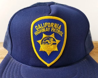Casquette De Baseball Vintage California Highway Patrol - Style Camionneur Maille - Occasion