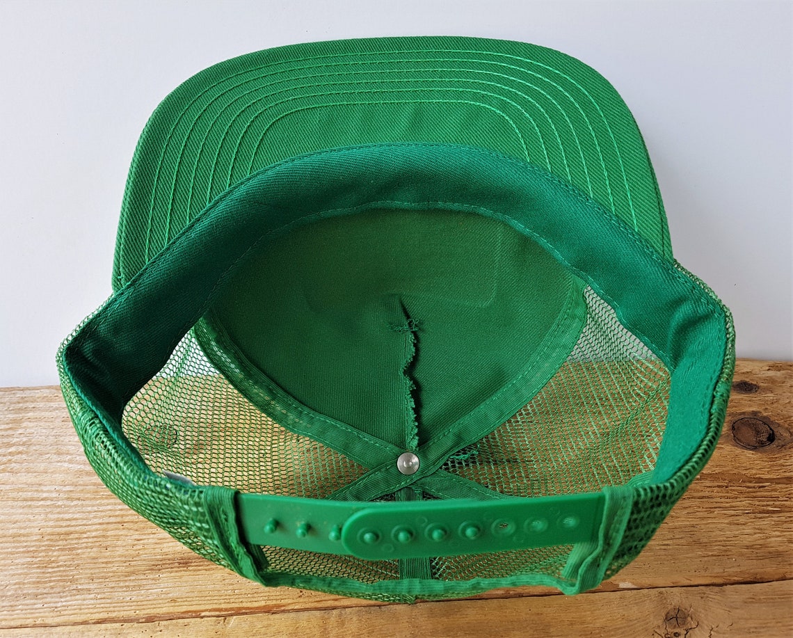Vintage 80s EMPIRE STEVEDORING Trucker Hat Green Mesh Snapback Etsy
