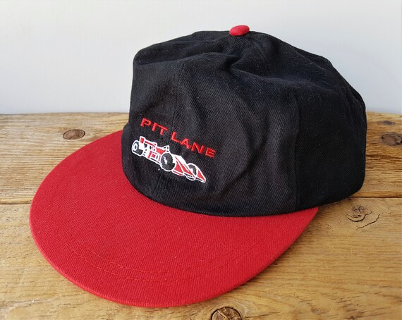 Vintage 90s PIT LANE Cotton Dad Hat Strapback 6 P… - image 4