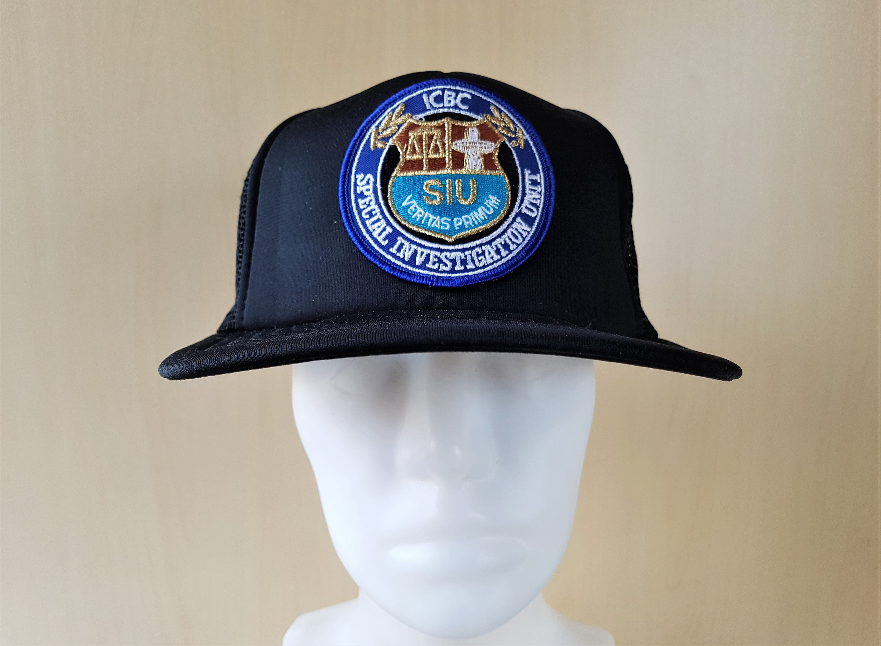 Vintage Icbc Special Investigations Unit Siu Police Trucker Hat Black Mesh Snapback British Columbia Insurance Corp Fraud Team Victory Cap