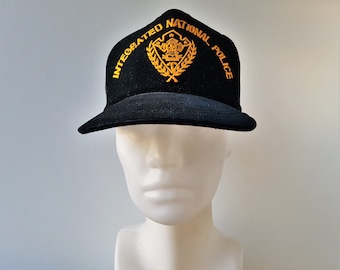 Vintage 80s VICKSBURG Mississippi POLICE Trucker Ha- Navy Blue