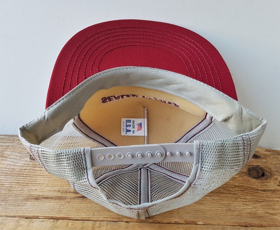 Casquette Snapback Vintage Mesh Américaine – Ideal Machine Bleu Ajustable été
