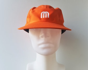 Vintage non structuré Blaze Hunter orange strapback chapeau casquette de baseball Cabela's club chasse pourvoiries de plein air camping pêche magasin - France