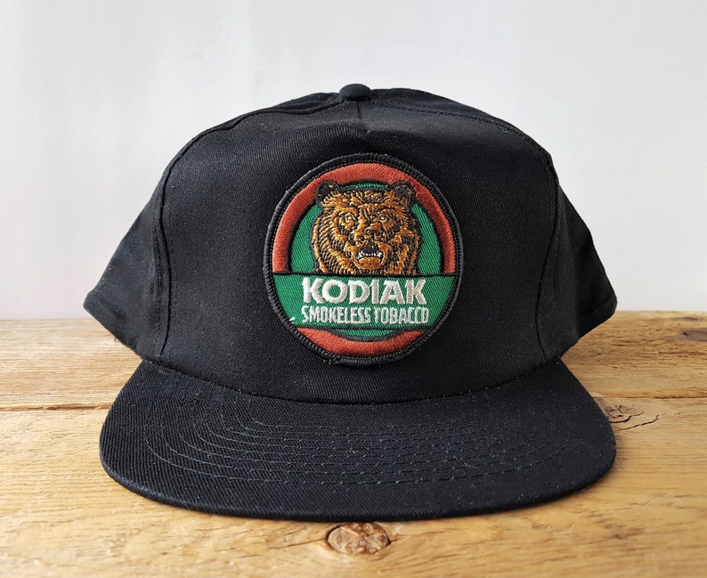 Vintage KODIAK Smokeless Tobacco Black Snapback Hat Grizzly | Etsy