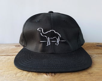 Vintage 90s CAMEL Cigarettes Promo Snapback Hat - Official Licensed RJ Reynolds Tobacco Company One Size Adjustable Black Cap Deadstock
