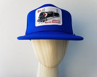 Vintage CP Rail Trucker-pet uit de jaren 80: Alberta North Division Snapback