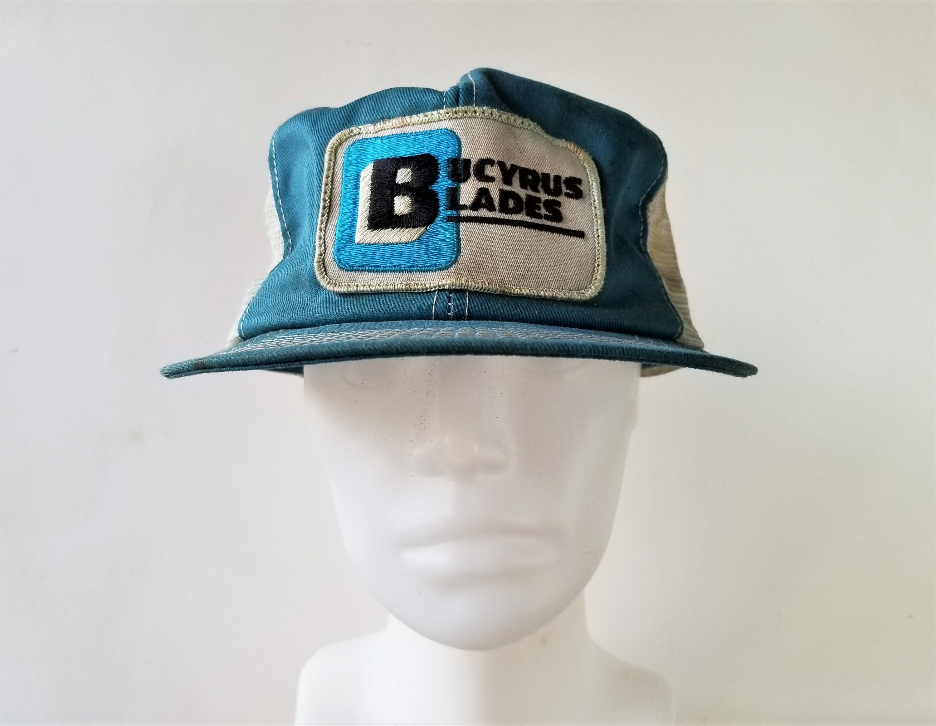 Vintage 80s BUCYRUS BLADES Used Trucker Hat K-brand Canada 