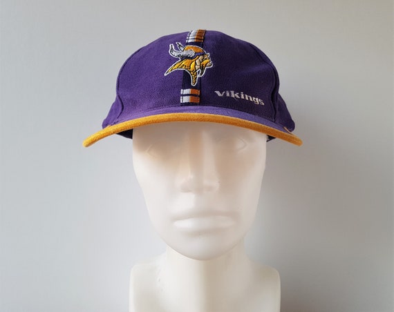 Minnesota VIKINGS Vintage 90s Strapback Hat Logo Athletic Low | Etsy