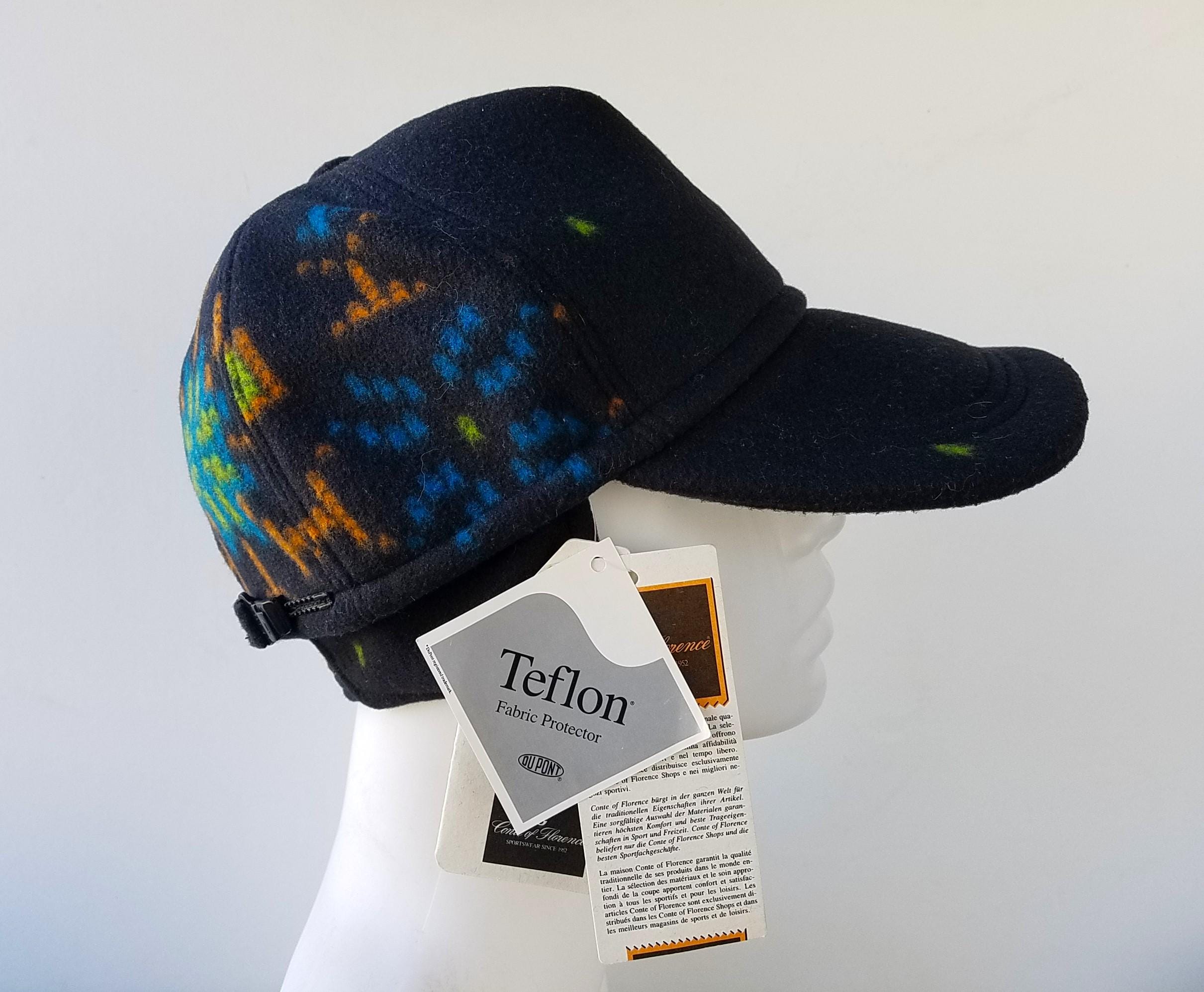 Vintage 80s CONTE of FLORENCE Italy Fleece Eco SKI Ear Flaps Hat