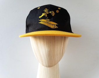 Vintage PITTSBURGH STEELERS Budweiser NFL Snapback Hat - 60s Steelworker Football Logo Official Proud Sponsor Global Solutions Sports Cap