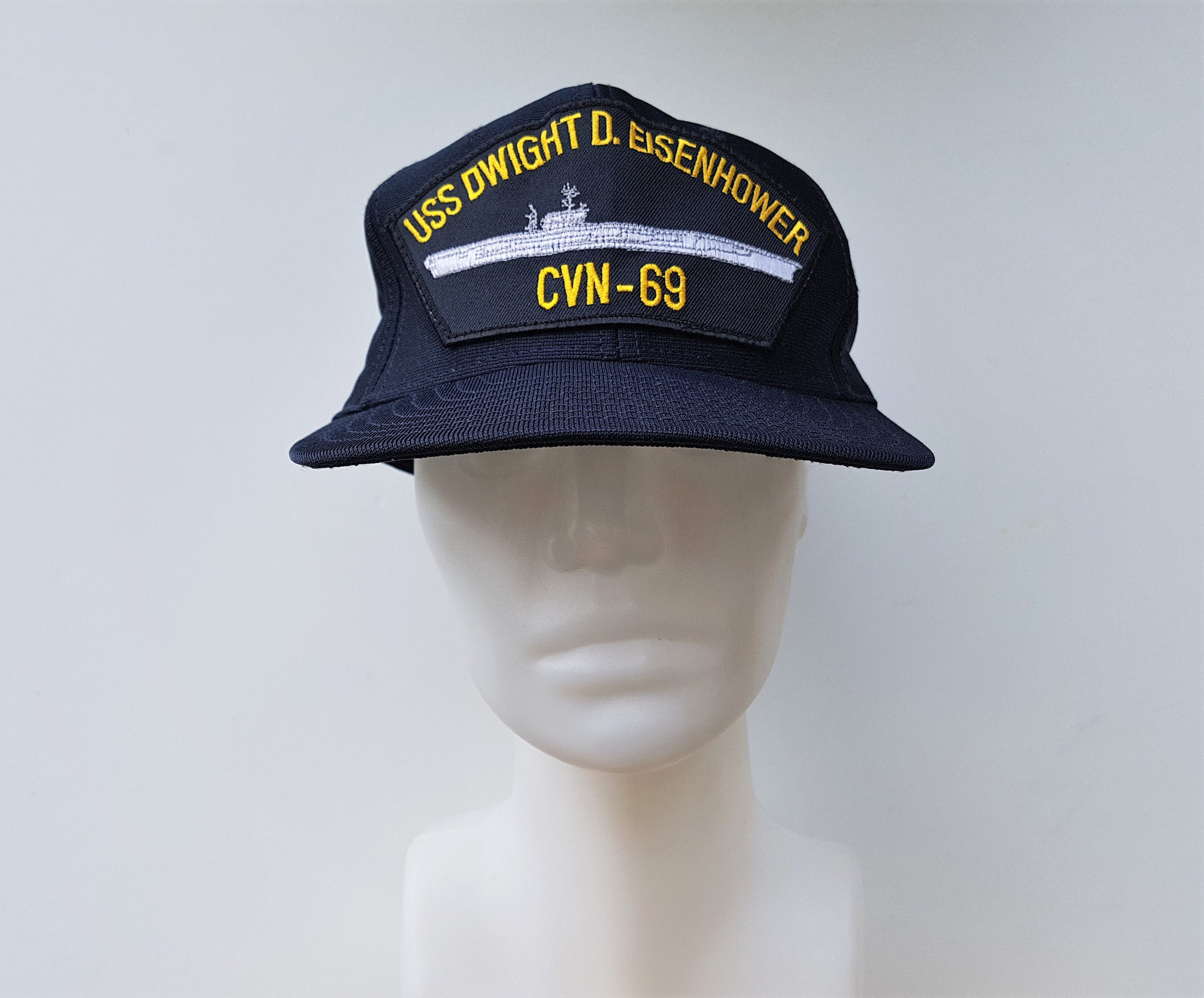 Vintage USS Dwight D. Eisenhower Cvn 69 Snapback Hat Made in USA