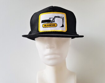 Boné Trucker Snapback Vintage BLANCHE Excavating em Veludo Cotelê