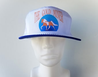 Boné Snapback Vintage Anos 90 The GOLD MINER Rope Line - Boné de Beisebol com Cavalo Tennessee Walking Horse - Boné Cobra de Corrida de Cavalos Puro-Sangue Inglês