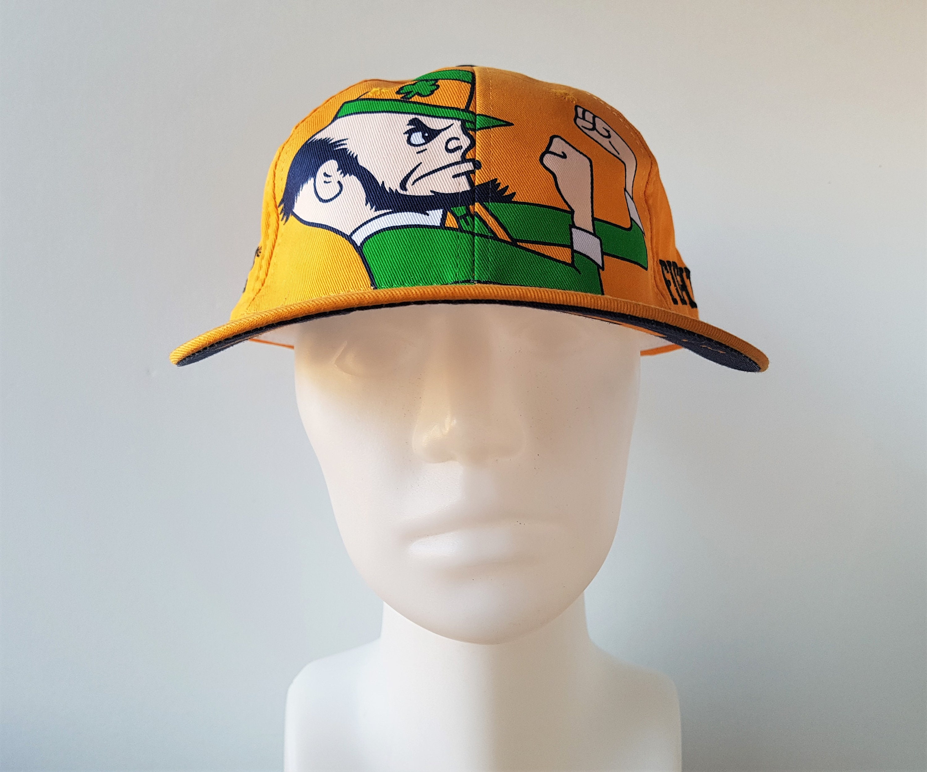 Vintage 90s NOTRE DAME Fightin' Irish Snapback Hat Big LOGO Deadstock All  Over Print & Embroidery Global Caps 1994 Ncaa Collegiate Cap Nos 
