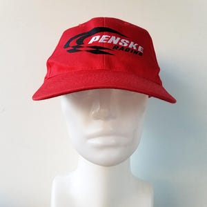 Vintage 90s PENSKE RACiNG GE Capital Snapback Hat - NASCAR Indy Red Embroidered Baseball Cap - Formula One Ballcap Made by Kc