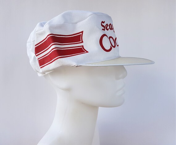 Vintage 80s SEAGRAM'S COOLER Painter Hat Red Stripes