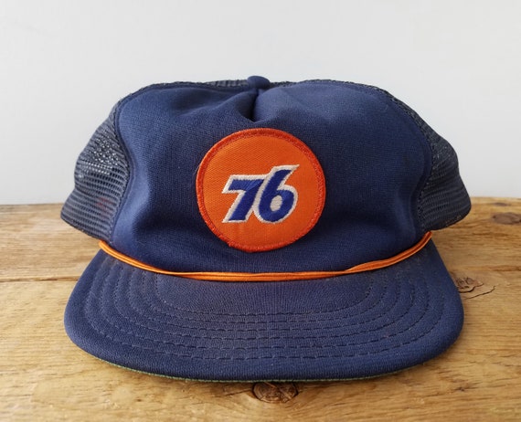 Vintage 80s UNION 76 Trucker Hat - Made in USA by Unitog