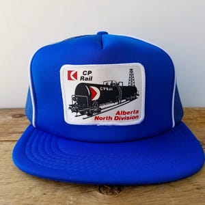 Vintage 80s CP Rail Trucker Hat: Alberta North Division Snapback