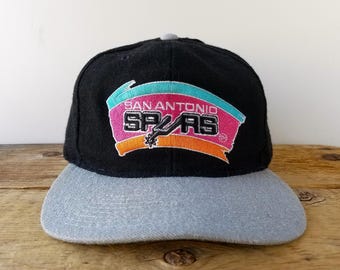 Vintage 90s San Antonio SPURS Snapback Hat - STARTER Adjustable Wool Cap - Official Licensed NBA Basketball Team - 2 Tone Ballcap