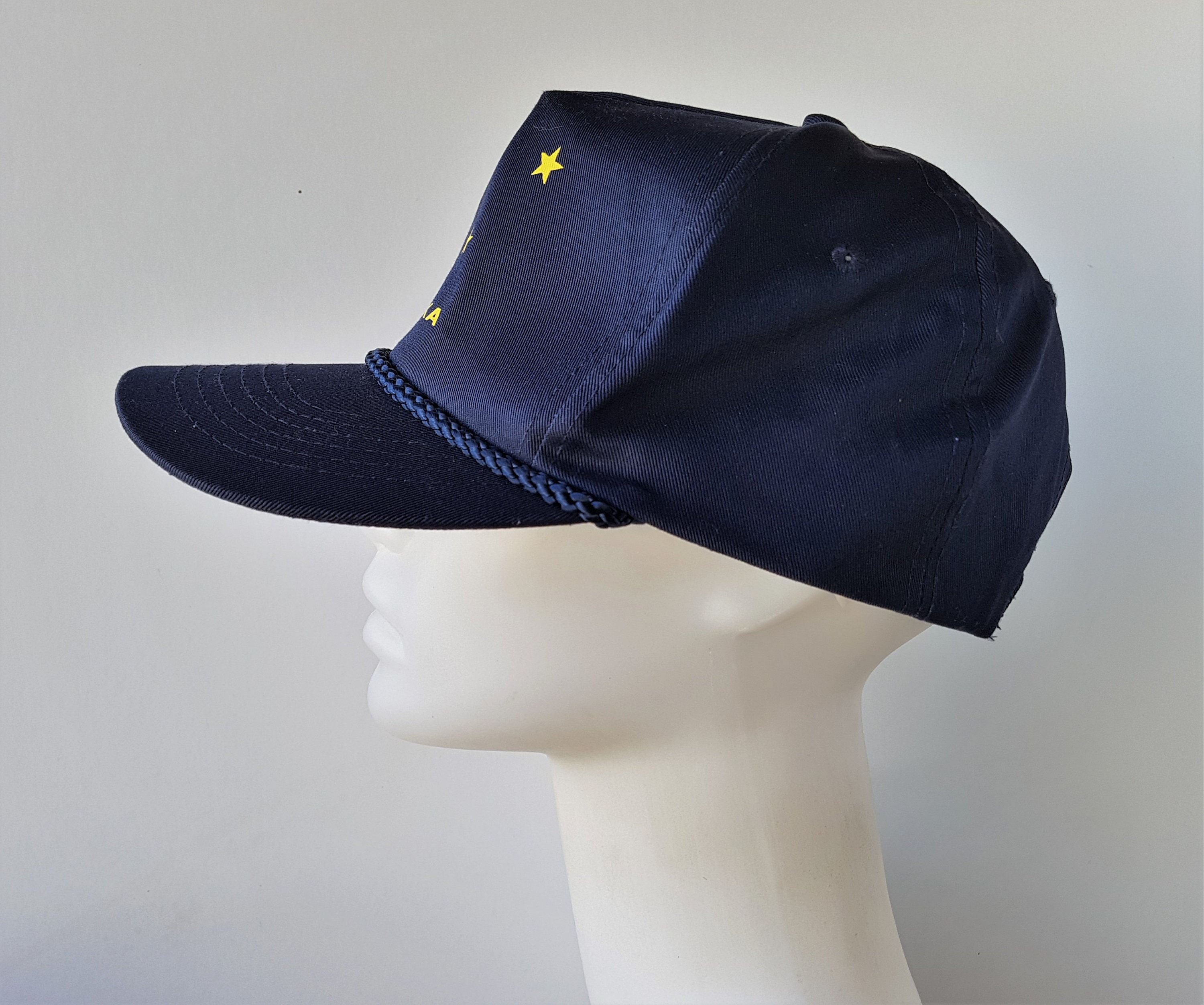 Vintage 90s ALASKA Snapback Hat Rope Lined Gold Stars Flag Big Dipper ...