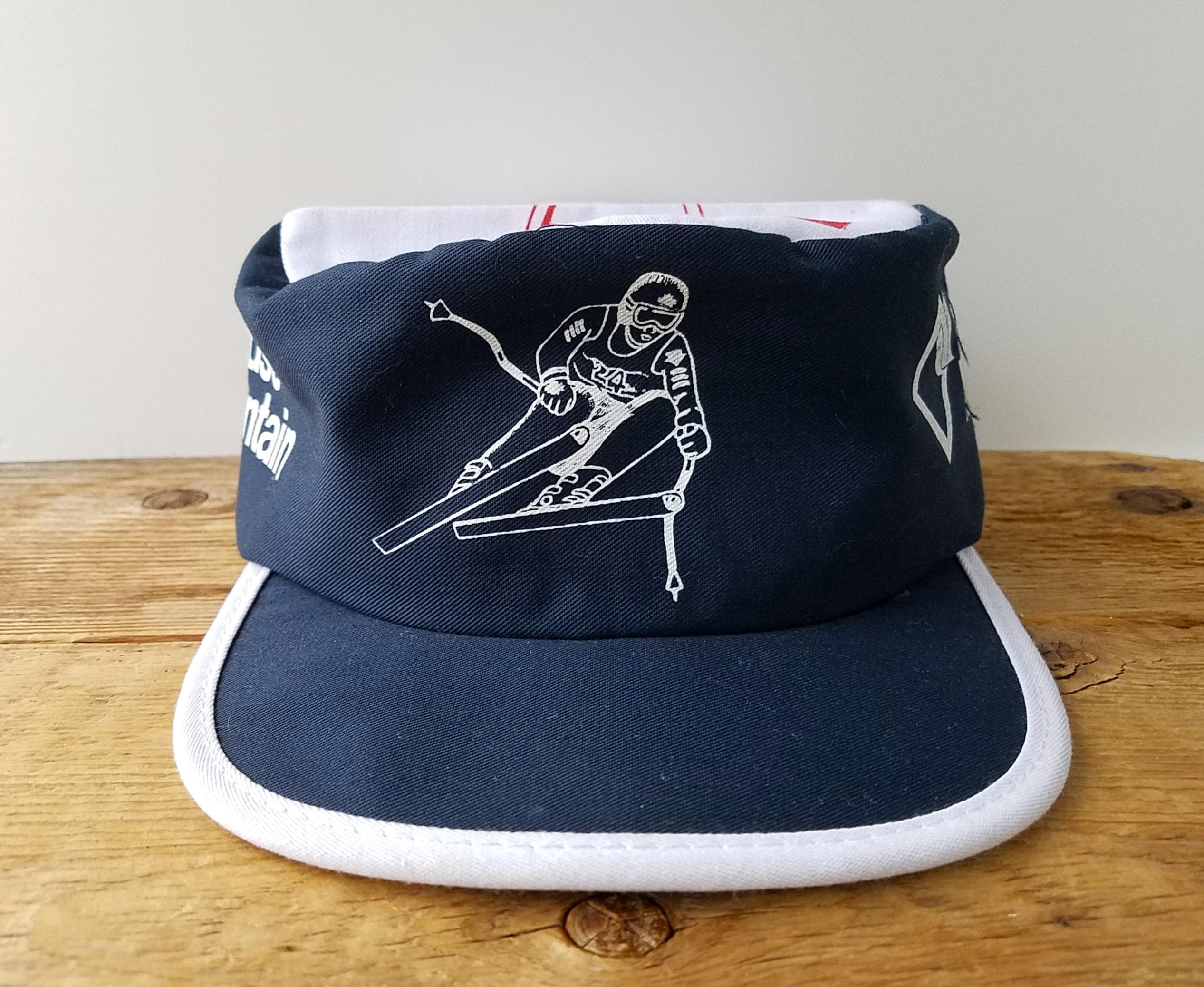 【希少】80s cali headwear vintageワッペン Vintage 80s GROUSE MOUNTAIN Skiing Rare Painter Hat - Skyride