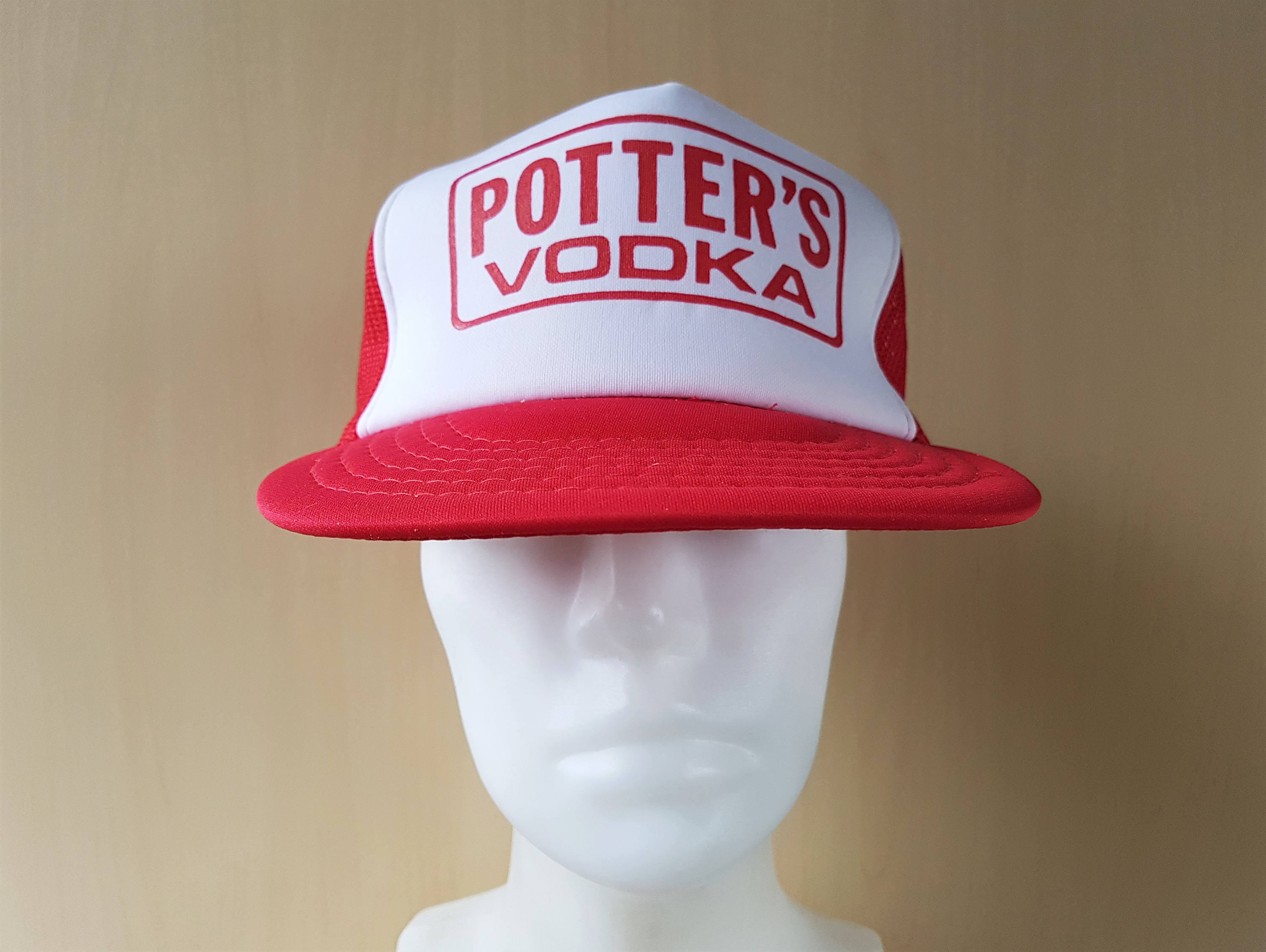 POTTER'S VODKA Original Vintage 80s Red 