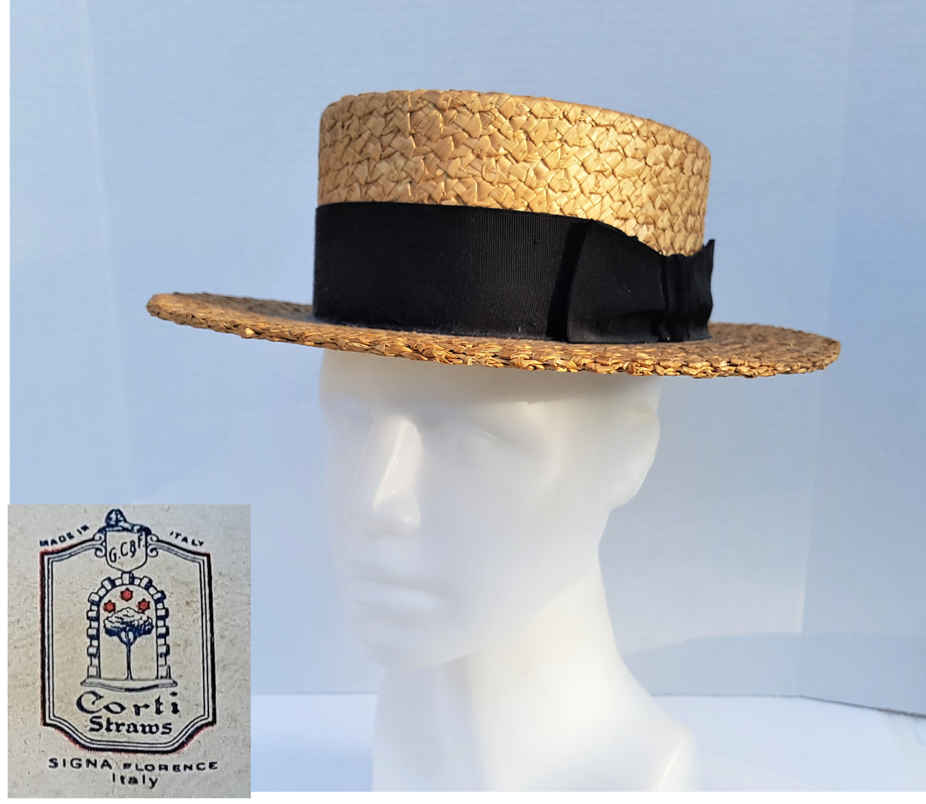 Antique hotsell boater hat